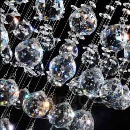 Plafonnier suspendu moderne en cristal à 4 lumières, luminaire d'intérieur