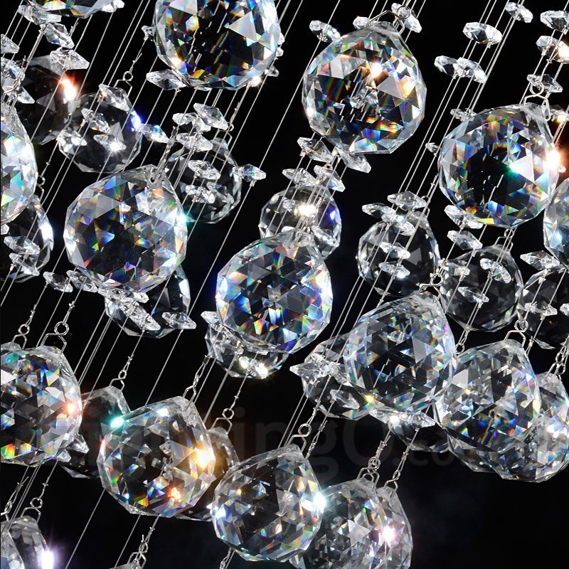 Plafonnier suspendu moderne en cristal à 4 lumières, luminaire d'intérieur