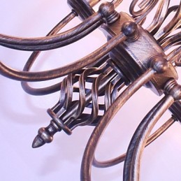 Lustre en métal de style bougie de créateurs rétro