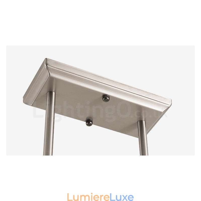 Lustre d'intérieur moderne à 3 lumières, design chromé, luminaire suspendu avec abat-jour en verre