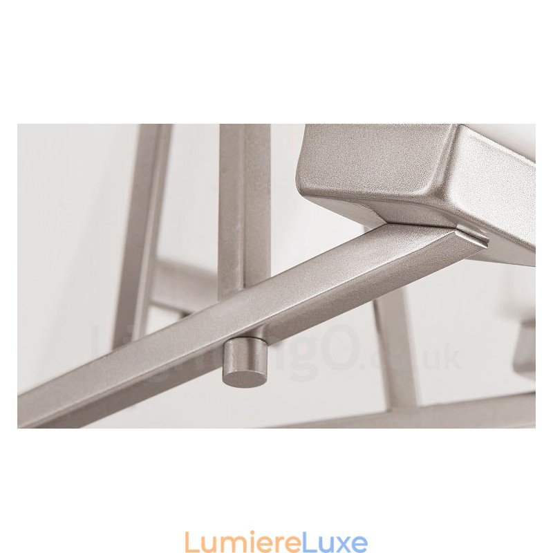 Suspension chromée à 4 lumières, lustre moderne d'intérieur, luminaires suspendus pour la maison, avec abat-jour en verre