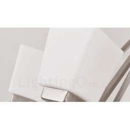 Suspension chromée à 4 lumières, lustre moderne d'intérieur, luminaires suspendus pour la maison, avec abat-jour en verre