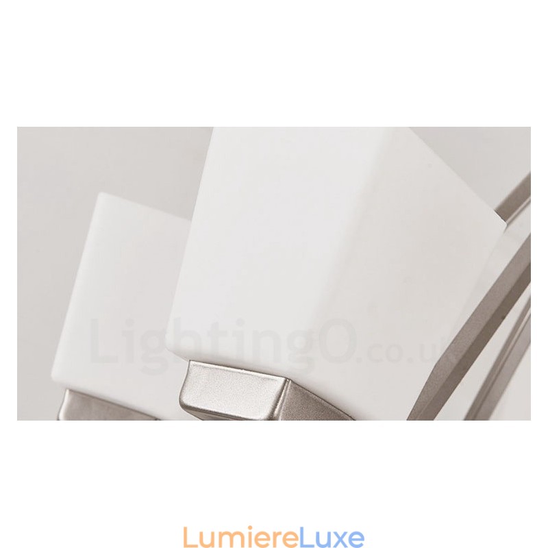 Suspension chromée à 4 lumières, lustre moderne d'intérieur, luminaires suspendus pour la maison, avec abat-jour en verre