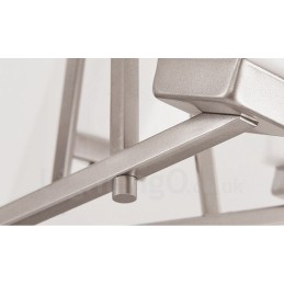 Suspension chromée à 6 lumières, lustre moderne d'intérieur, luminaires suspendus pour la maison, avec abat-jour en verre