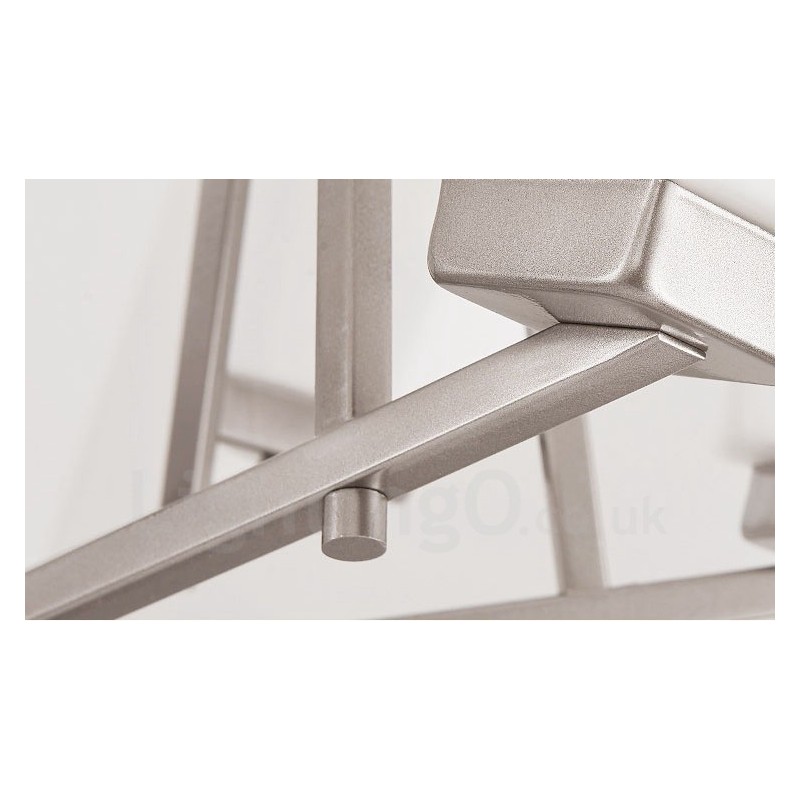 Suspension chromée à 6 lumières, lustre moderne d'intérieur, luminaires suspendus pour la maison, avec abat-jour en verre