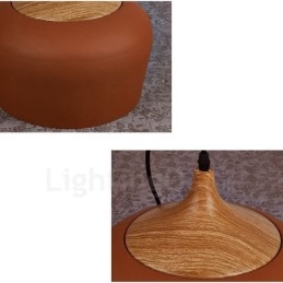 Lampe suspendue contemporaine moderne à 1 lumière avec abat-jour blanc rouge bleu
