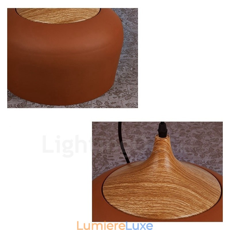 Lampe suspendue contemporaine moderne à 1 lumière avec abat-jour blanc rouge bleu