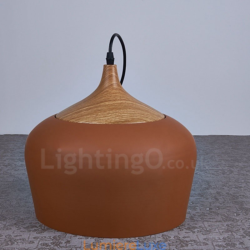 Lampe suspendue contemporaine moderne à 1 lumière avec abat-jour blanc rouge bleu