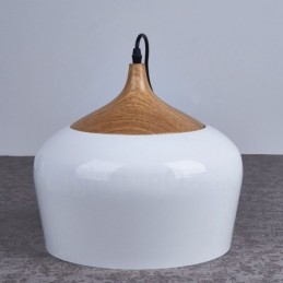 Lampe suspendue contemporaine moderne à 1 lumière avec abat-jour blanc rouge bleu