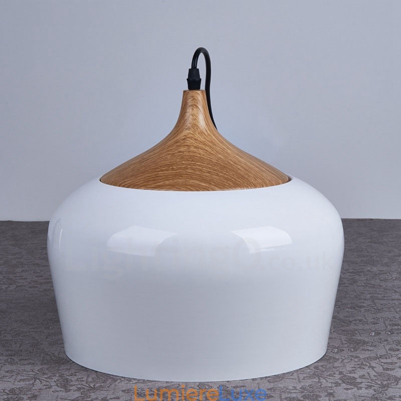 Lampe suspendue contemporaine moderne à 1 lumière avec abat-jour blanc rouge bleu