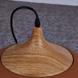 Lampe suspendue contemporaine moderne à 1 lumière avec abat-jour blanc rouge bleu