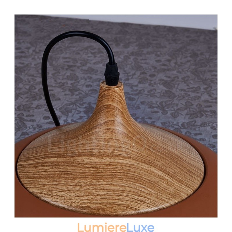 Lampe suspendue contemporaine moderne à 1 lumière avec abat-jour blanc rouge bleu