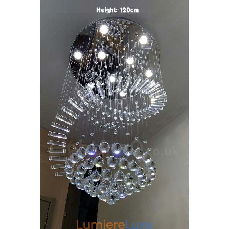 Plafonnier suspendu moderne en cristal K9 à 9 lumières, luminaire d'intérieur
