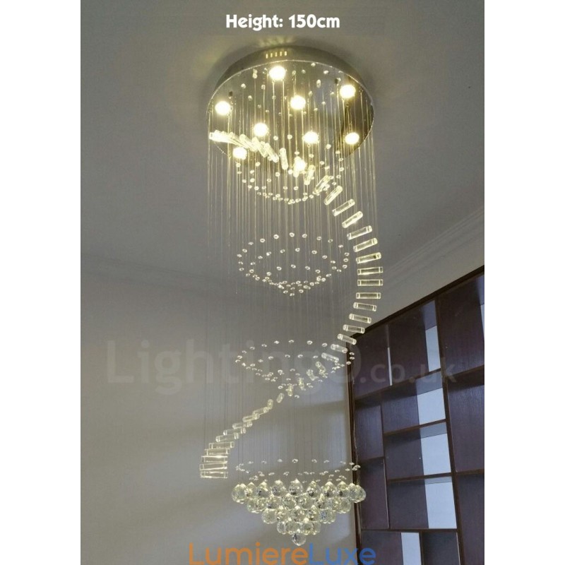 Plafonnier suspendu moderne en cristal K9 à 9 lumières, luminaire d'intérieur