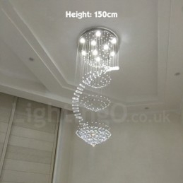 Plafonnier suspendu moderne en cristal K9 à 9 lumières, luminaire d'intérieur