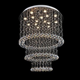 Plafonnier suspendu moderne en cristal K9 à 15 lumières, luminaire d'intérieur