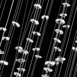 Plafonnier suspendu moderne en cristal K9 à 15 lumières, luminaire d'intérieur