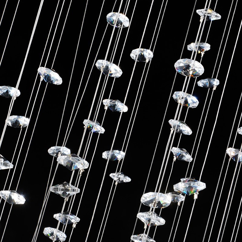Plafonnier suspendu moderne en cristal K9 à 15 lumières, luminaire d'intérieur