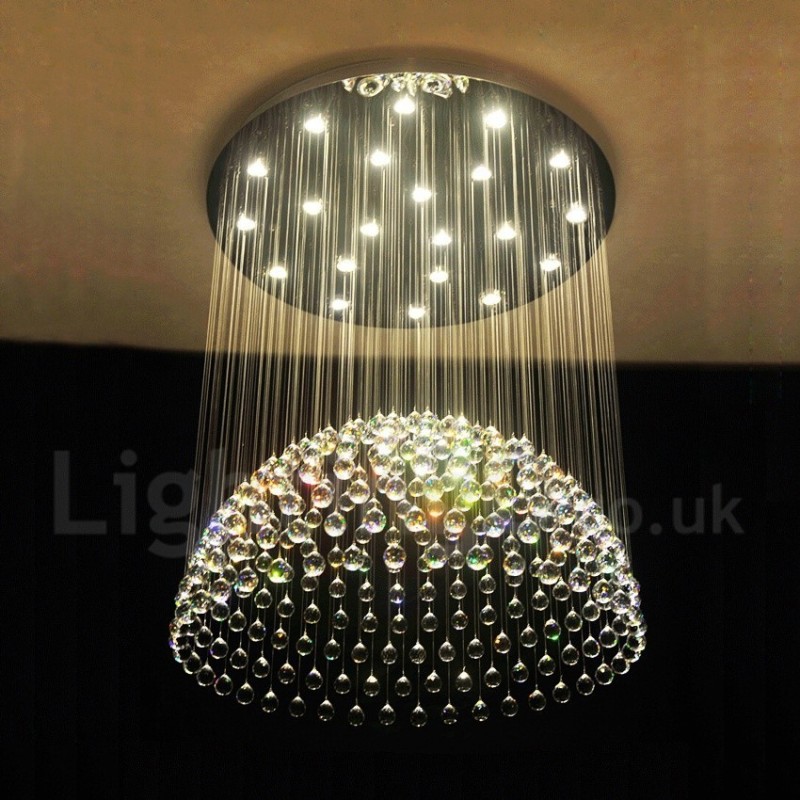 Plafonnier suspendu moderne en cristal K9 à 21 lumières, luminaire d'intérieur