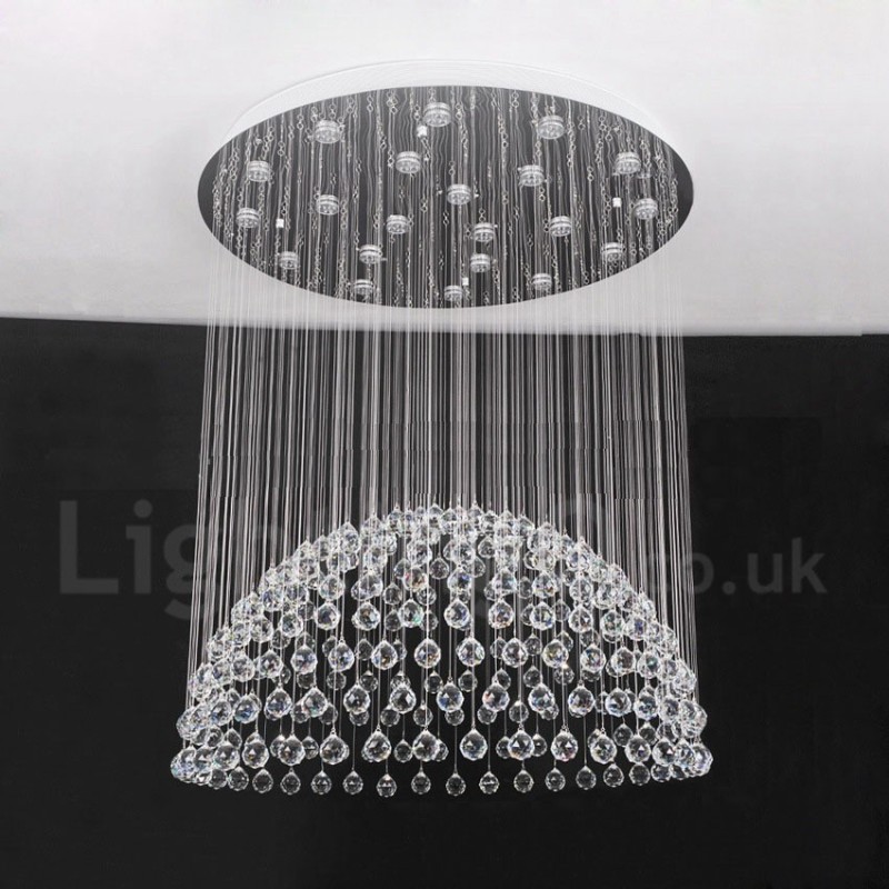 Plafonnier suspendu moderne en cristal K9 à 21 lumières, luminaire d'intérieur
