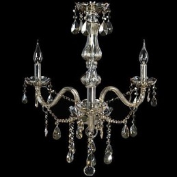 Lustre en cristal de luxe à 3 lumières, couleur cognac, lustre en cristal K9