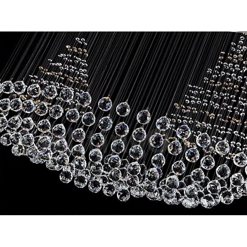 Plafonnier suspendu moderne en cristal K9 à 10 lumières, luminaire d'intérieur