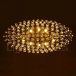 Plafonnier suspendu moderne en cristal K9 à 10 lumières, luminaire d'intérieur