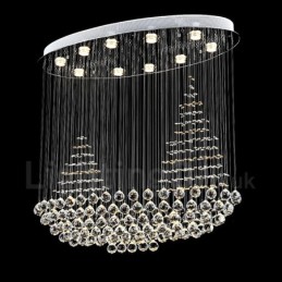 Plafonnier suspendu moderne en cristal K9 à 10 lumières, luminaire d'intérieur