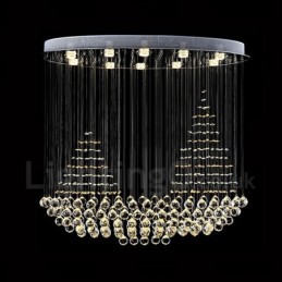 Plafonnier suspendu moderne en cristal K9 à 10 lumières, luminaire d'intérieur