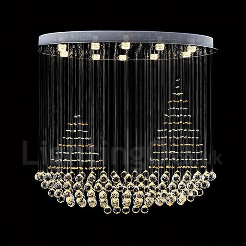 Plafonnier suspendu moderne en cristal K9 à 10 lumières, luminaire d'intérieur