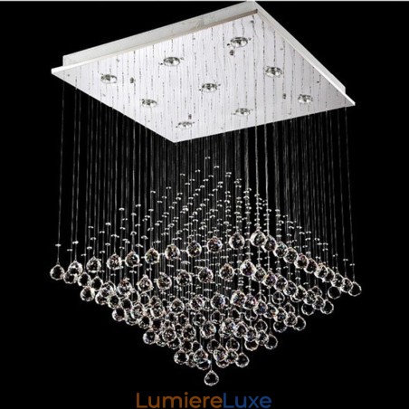 Plafonnier suspendu moderne en cristal K9 à 9 lumières, luminaire d'intérieur Plafonnier suspendu moderne en cristal K9 à 9 lumières, luminaire d'intérieur