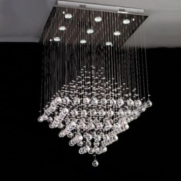 Plafonnier suspendu moderne en cristal K9 à 9 lumières, luminaire d'intérieur