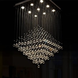 Plafonnier suspendu moderne en cristal K9 à 9 lumières, luminaire d'intérieur