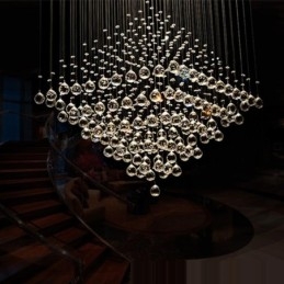 Plafonnier suspendu moderne en cristal K9 à 9 lumières, luminaire d'intérieur