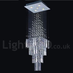 Plafonnier suspendu moderne en cristal K9 à 5 lumières, luminaire d'intérieur