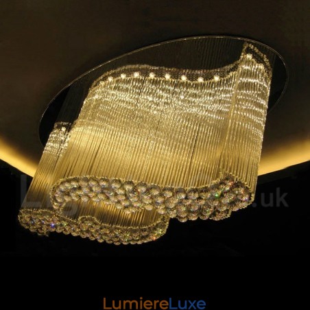 Plafonnier suspendu moderne en cristal K9, luminaire d'intérieur Plafonnier suspendu moderne en cristal K9, luminaire d'intérieur