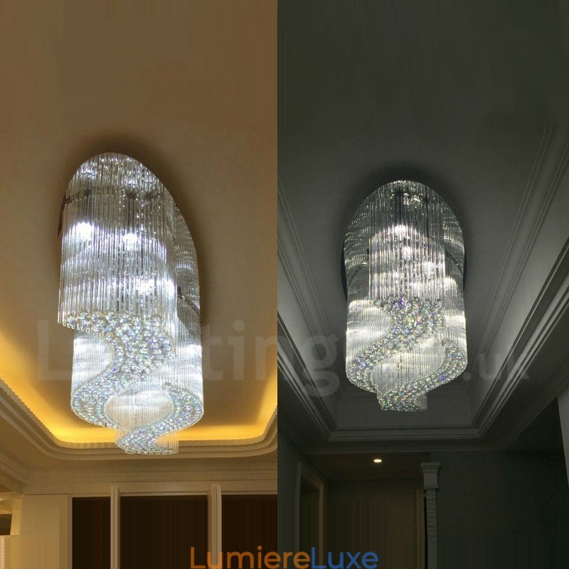 Plafonnier suspendu moderne en cristal K9, luminaire d'intérieur