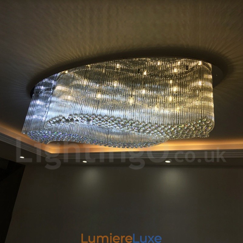 Plafonnier suspendu moderne en cristal K9, luminaire d'intérieur