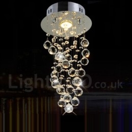 Plafonnier suspendu moderne en cristal K9, 1 lumière, luminaire d'intérieur