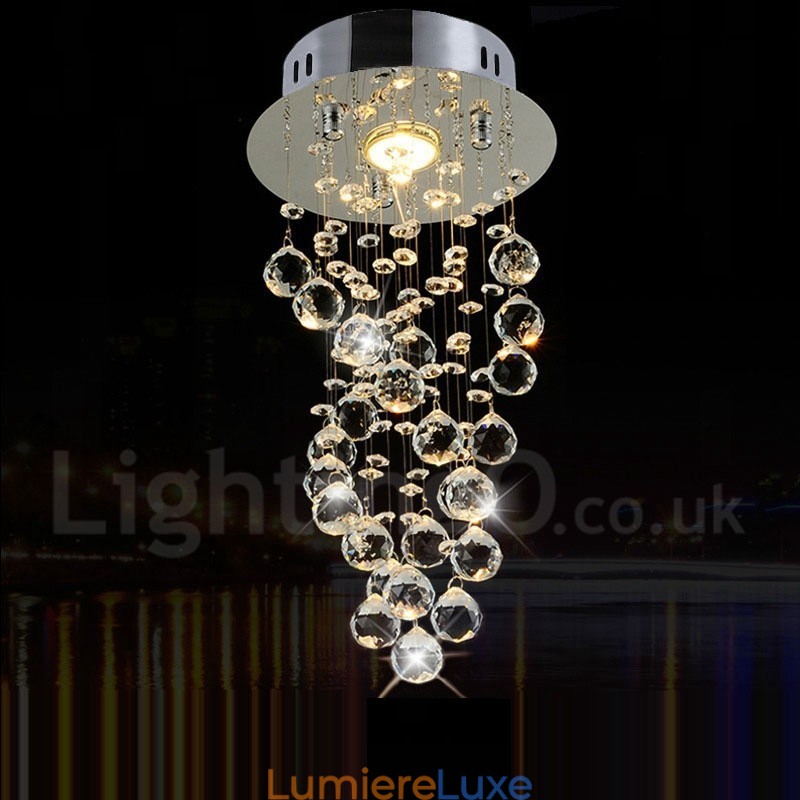 Plafonnier suspendu moderne en cristal K9, 1 lumière, luminaire d'intérieur