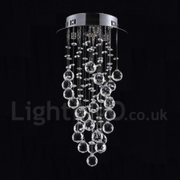 Plafonnier suspendu moderne en cristal K9, 1 lumière, luminaire d'intérieur