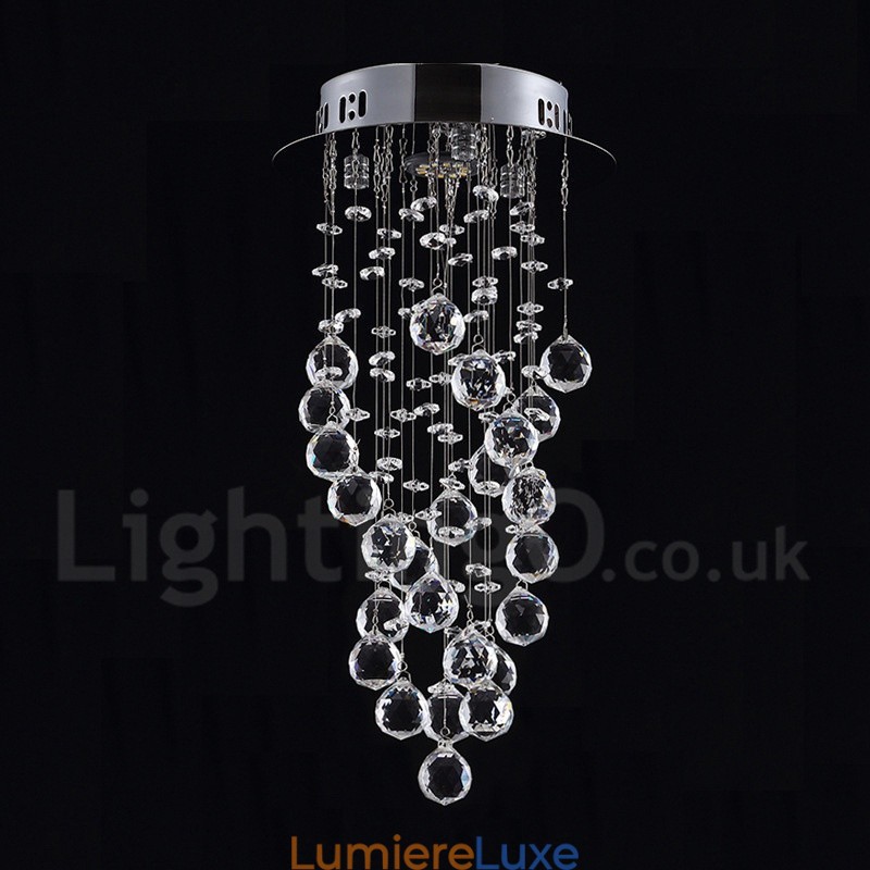 Plafonnier suspendu moderne en cristal K9, 1 lumière, luminaire d'intérieur