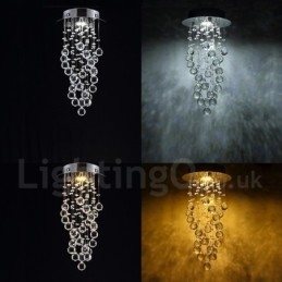 Plafonnier suspendu moderne en cristal K9, 1 lumière, luminaire d'intérieur