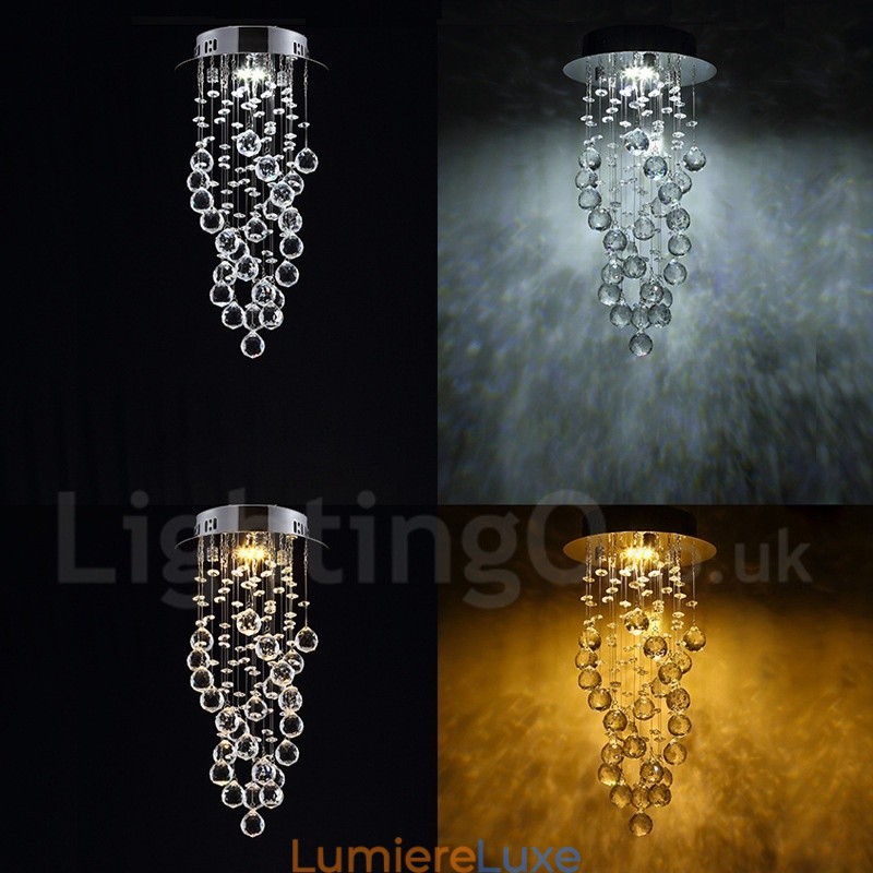 Plafonnier suspendu moderne en cristal K9, 1 lumière, luminaire d'intérieur
