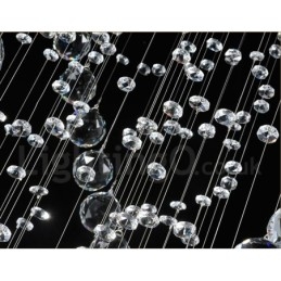 Plafonnier suspendu moderne en cristal K9, 1 lumière, luminaire d'intérieur