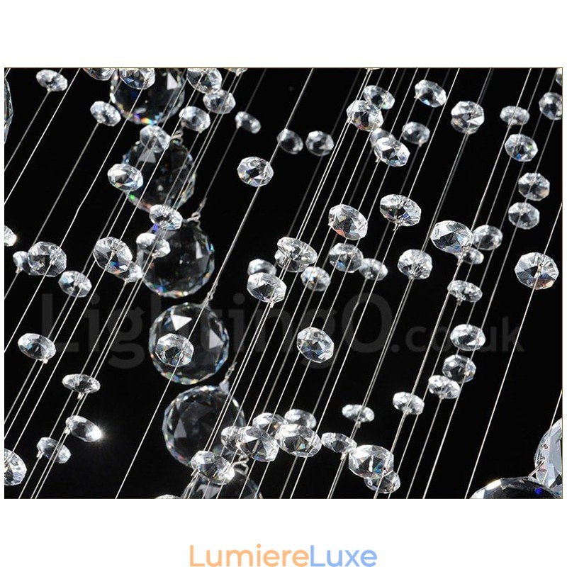 Plafonnier suspendu moderne en cristal K9, 1 lumière, luminaire d'intérieur