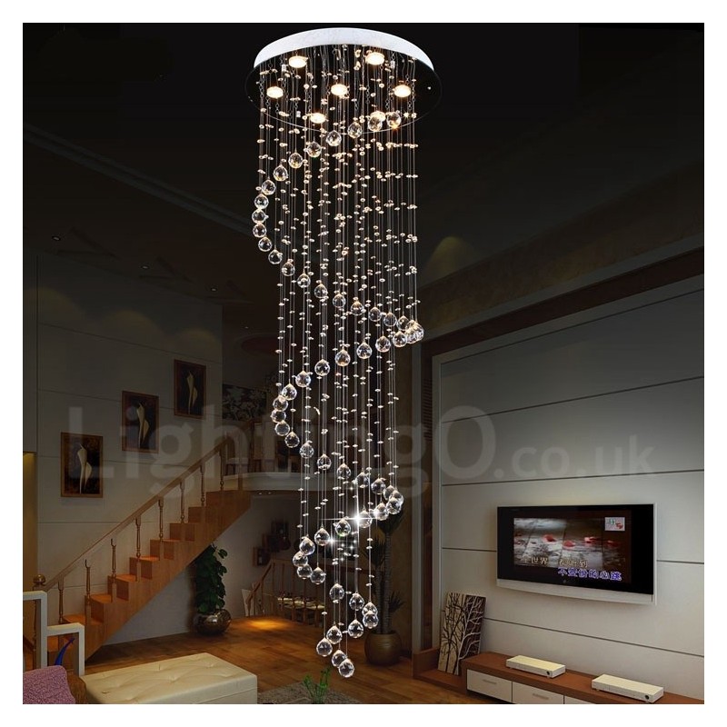 Plafonnier suspendu moderne en cristal K9 à 7 lumières, luminaire d'intérieur