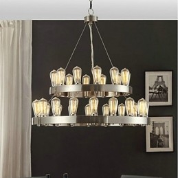 Lustre en métal chromé de style mini vintage