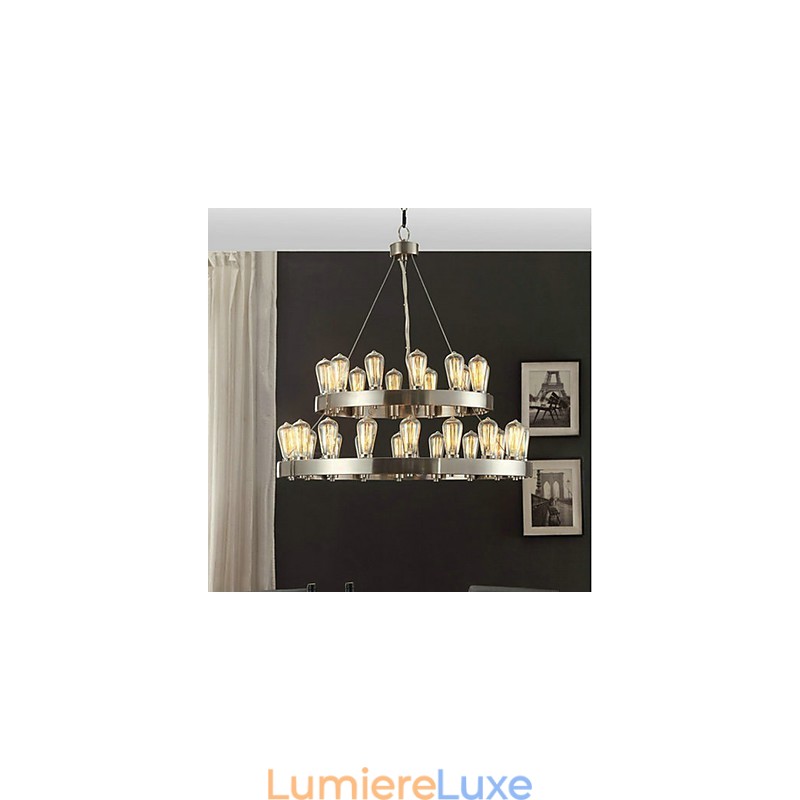 Lustre en métal chromé de style mini vintage