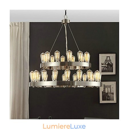 Lustre en métal chromé de style mini vintage Lustre en métal chromé de style mini vintage